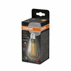 OSRAM LED Vintage 1906 Edison, gris, E27, 11 W, 818, intensité variable| Lampes Led À Intensité Variable|Ampoules Led