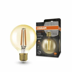 OSRAM LED Vintage 1906, G80, E27, 7,2 W, or, 2.400 K, intensité variable.| Lampes Led À Intensité Variable|Ampoules Led