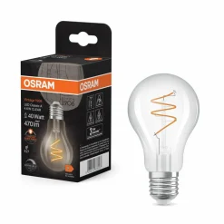 OSRAM LED Vintage E27 4,6W 2.200K Spirale filament clair à intensité| Lampes Led À Intensité Variable|Ampoules Led