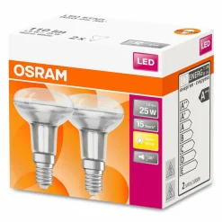 OSRAM réflecteur LED E14 R50 1,6 W 2 700 K par 2| Ampoules Led E14|Ampoules Led
