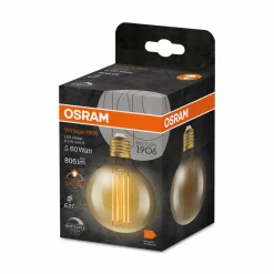 OSRAM Vintage 1906 E27 8,8 W LED G80 822 dim doré| Lampes Led À Intensité Variable|Ampoules Led