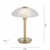 Paul Neuhaus Enova lampe à poser, laiton mat| Lampes À Poser Led|Lampes À Poser Et Lampes De Table