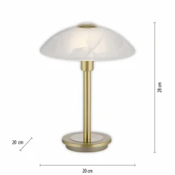 Paul Neuhaus Enova lampe à poser, laiton mat| Lampes À Poser Led|Lampes À Poser Et Lampes De Table