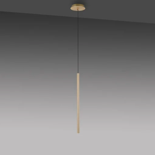 Paul Neuhaus Flute Suspension LED à 1 lampe en laiton| Suspensions Led|Suspensions