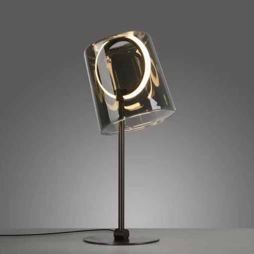 Paul Neuhaus lampe à table LED Zula, gris fumé, hauteur 42 cm| Lampes À Poser Led|Lampes À Poser Et Lampes De Table
