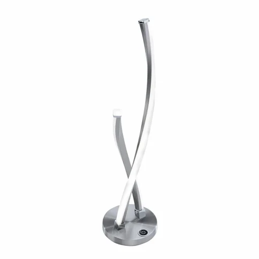 Paul Neuhaus lampe de table LED Polina, argent, métal, intensité variable| Lampes À Poser Led|Lampes À Poser Et Lampes De Table