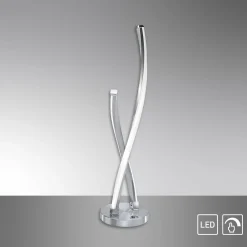 Paul Neuhaus lampe de table LED Polina, argent, métal, intensité variable| Lampes À Poser Led|Lampes À Poser Et Lampes De Table