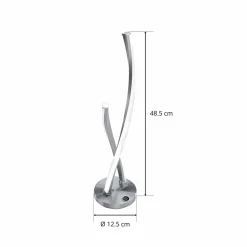 Paul Neuhaus lampe de table LED Polina, argent, métal, intensité variable| Lampes À Poser Led|Lampes À Poser Et Lampes De Table