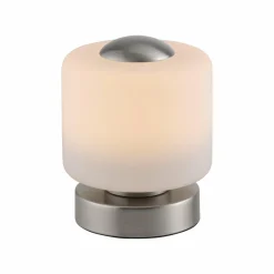Paul Neuhaus lampe de table LED Bota, couleur acier, verre, intensité variable| Lampes À Poser Led|Lampes À Poser Et Lampes De Table