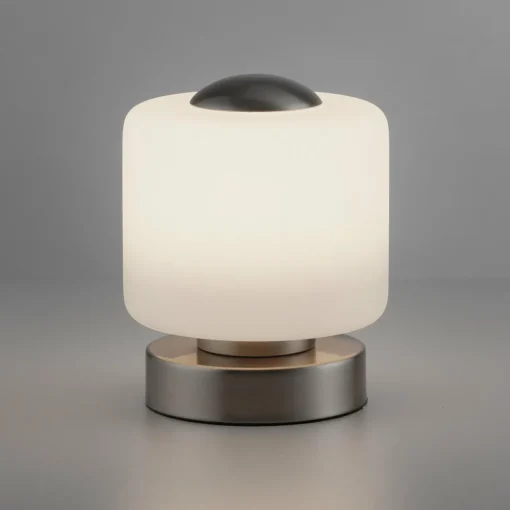 Paul Neuhaus lampe de table LED Bota, couleur acier, verre, intensité variable| Lampes À Poser Led|Lampes À Poser Et Lampes De Table