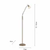 Paul Neuhaus lampe sur pied Pino, laiton vieilli, 163 cm, intensité variable| Lampadaires Led|Lampadaires