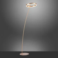Paul Neuhaus Lampe sur pied LED Titus, laiton, métal, intensité variable| Lampadaires Led|Lampadaires