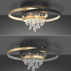 Paul Neuhaus Plafonnier LED Rotazo, verre, CCT, intensité variable| Plafonniers Led|Plafonniers