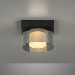 Paul Neuhaus Plafonnier LED Rika, Ø 15 cm, verre, intensité variable| Plafonniers Led|Plafonniers