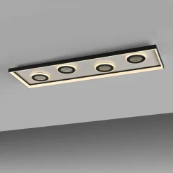 Paul Neuhaus Plafonnier LED Dune, 100cm, noir, CCT, à intensité variable.| Plafonniers Led|Plafonniers