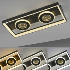Paul Neuhaus Plafonnier LED Traforo, 45 cm, CCT, intensité variable| Plafonniers Led|Plafonniers