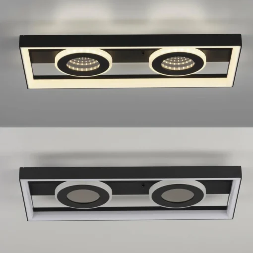 Paul Neuhaus Plafonnier LED Traforo, 45 cm, CCT, intensité variable| Plafonniers Led|Plafonniers