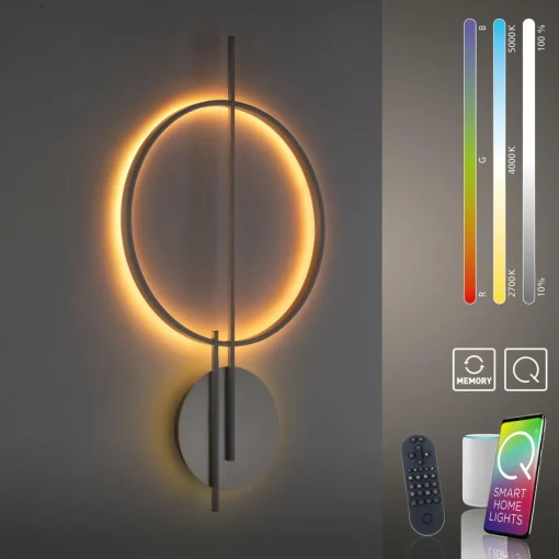 Q-Smart-Home Paul Neuhaus Q-ARKOA applique LED, ZigBee| Plafonniers Led|Plafonniers