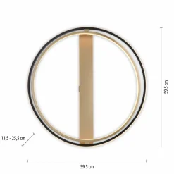 Q-Smart-Home Paul Neuhaus Q-Beluga plafonnier LED, laiton| Plafonniers Led|Plafonniers
