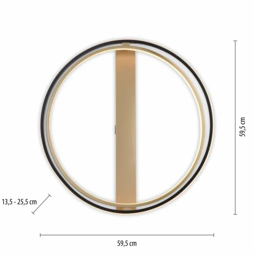 Q-Smart-Home Paul Neuhaus Q-Beluga plafonnier LED, laiton| Plafonniers Led|Plafonniers