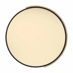 Q-Smart-Home Paul Neuhaus Q-BILA plafonnier LED, noir/chêne| Plafonniers Led|Plafonniers