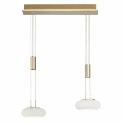 Q-Smart-Home Paul Neuhaus Q-ETIENNE suspension LED, x2, laiton| Suspensions Led|Suspensions