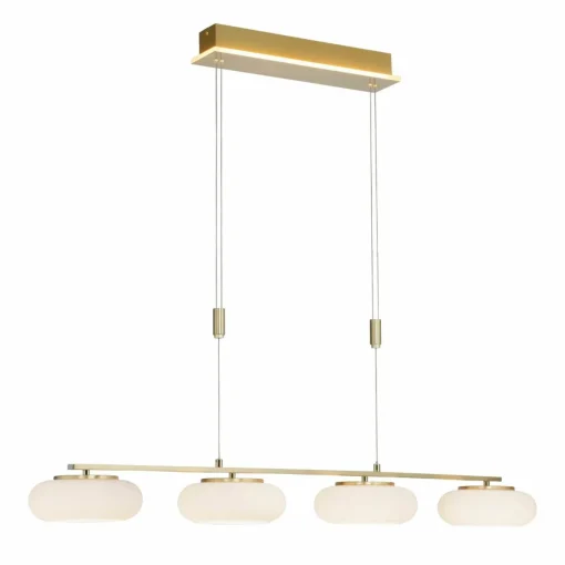 Q-Smart-Home Paul Neuhaus Q-ETIENNE suspension LED, x4, laiton| Suspensions Led|Suspensions