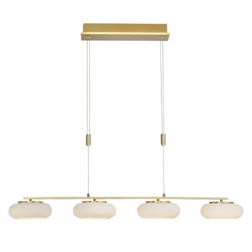 Q-Smart-Home Paul Neuhaus Q-ETIENNE suspension LED, x4, laiton| Suspensions Led|Suspensions