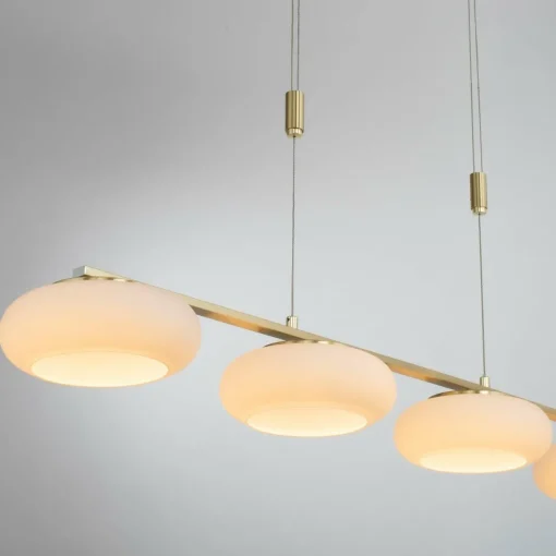 Q-Smart-Home Paul Neuhaus Q-ETIENNE suspension LED, x4, laiton| Suspensions Led|Suspensions