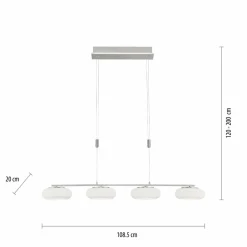 Q-Smart-Home Paul Neuhaus Q-ETIENNE suspension LED 4 lampes| Suspensions Led|Suspensions