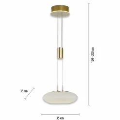 Q-Smart-Home Paul Neuhaus Q-ETIENNE suspension LED, x1, laiton| Suspensions Led|Suspensions