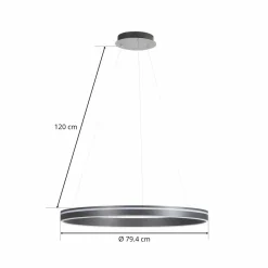 Q-Smart-Home Paul Neuhaus Q-VITO suspension LED 79cm anthracite| Suspensions Led|Suspensions
