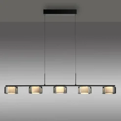 Paul Neuhaus Suspension LED Rika, 119 cm, verre, intensité variable| Suspensions Led|Suspensions