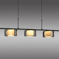 Paul Neuhaus Suspension LED Rika, 119 cm, verre, intensité variable| Suspensions Led|Suspensions