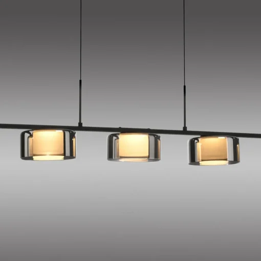 Paul Neuhaus Suspension LED Rika, 119 cm, verre, intensité variable| Suspensions Led|Suspensions