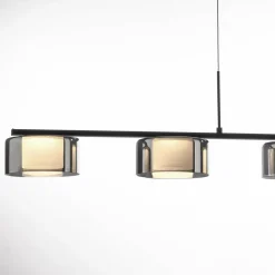 Paul Neuhaus Suspension LED Rika, 119 cm, verre, intensité variable| Suspensions Led|Suspensions