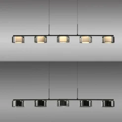Paul Neuhaus Suspension LED Rika, 119 cm, verre, intensité variable| Suspensions Led|Suspensions