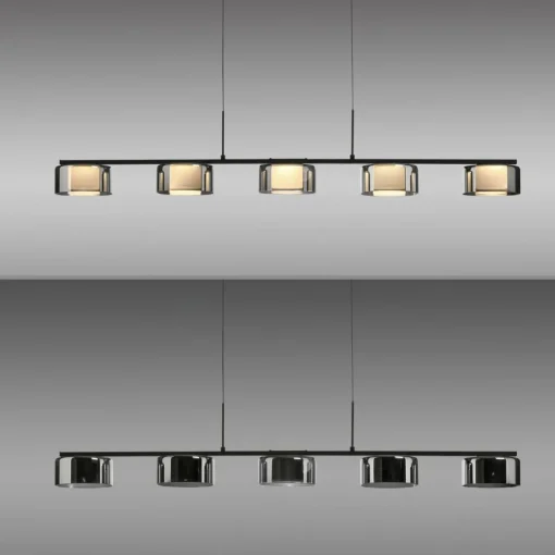 Paul Neuhaus Suspension LED Rika, 119 cm, verre, intensité variable| Suspensions Led|Suspensions