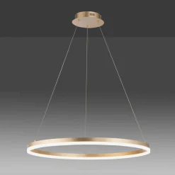 Paul Neuhaus Suspension LED Titus, Ø 80 cm, laiton, intensité variable| Suspensions Led|Suspensions