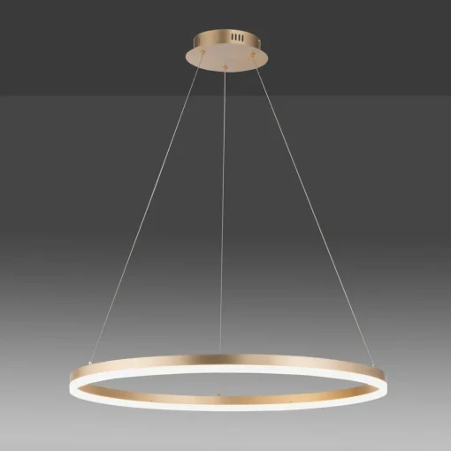 Paul Neuhaus Suspension LED Titus, Ø 80 cm, laiton, intensité variable| Suspensions Led|Suspensions