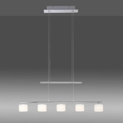 Paul Neuhaus Suspension LED Hydra, couleur acier, verre, 80cm| Suspensions Led|Suspensions
