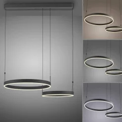 Paul Neuhaus Suspension LED Esko, noir, longueur 90 cm| Suspensions Led|Suspensions