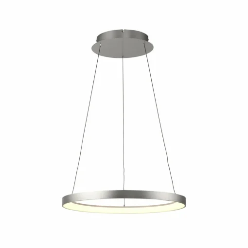 Paul Neuhaus Suspension LED Hoop, couleur aluminium, Ø 57cm, intensité variable| Suspensions Led|Suspensions