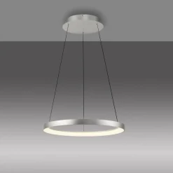 Paul Neuhaus Suspension LED Hoop, couleur aluminium, Ø 57cm, intensité variable| Suspensions Led|Suspensions