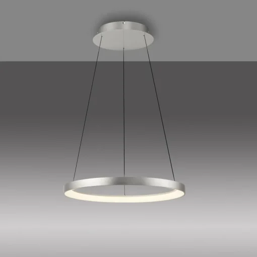 Paul Neuhaus Suspension LED Hoop, couleur aluminium, Ø 57cm, intensité variable| Suspensions Led|Suspensions