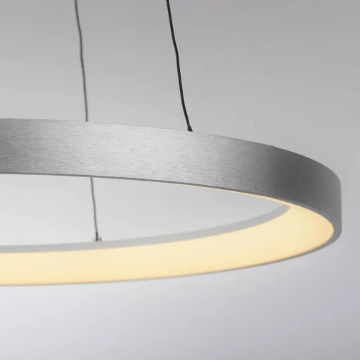 Paul Neuhaus Suspension LED Hoop, couleur aluminium, Ø 57cm, intensité variable| Suspensions Led|Suspensions