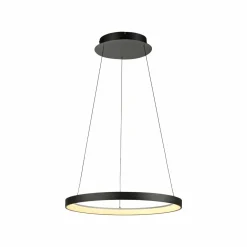 Paul Neuhaus Suspension LED Hoop, noir, Ø 57 cm, intensité variable| Suspensions Led|Suspensions
