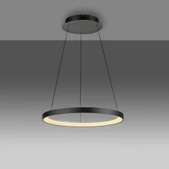 Paul Neuhaus Suspension LED Hoop, noir, Ø 57 cm, intensité variable| Suspensions Led|Suspensions