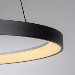 Paul Neuhaus Suspension LED Hoop, noir, Ø 57 cm, intensité variable| Suspensions Led|Suspensions
