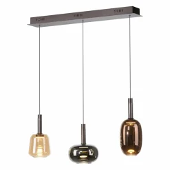 Paul Neuhaus , Suspension LED Irides, longueur 90 cm, multicolore, verre| Suspensions Led|Suspensions
